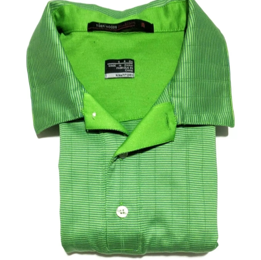 Tiger Woods Mens S Short Sleeve Three Button Polo